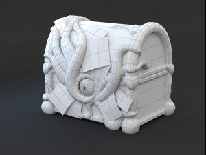 Magic wooden chest Modèle 3D