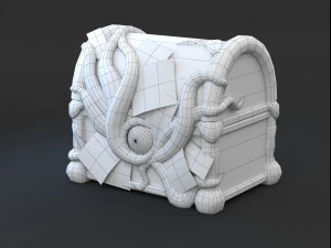 Magic wooden chest 3D Model
