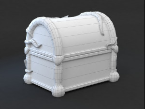 Magic wooden chest Modèle 3D