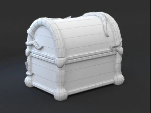 Magic wooden chest 3D Model