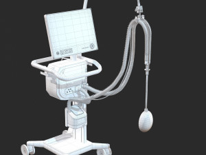 artificial lung ventilation device hamilton-c6 medical ventilator Model 3D