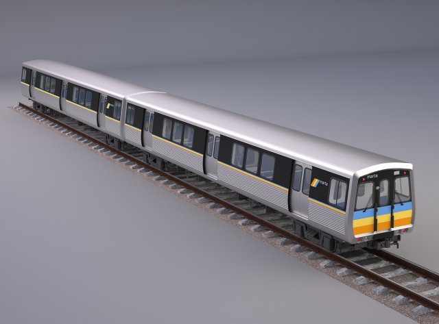 atlanta marta rail train 3D-Modell .c4d .max .obj .3ds .fbx .stl .blend 