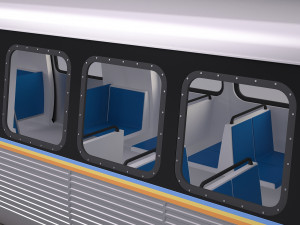 atlanta marta rail train 3D-Modell