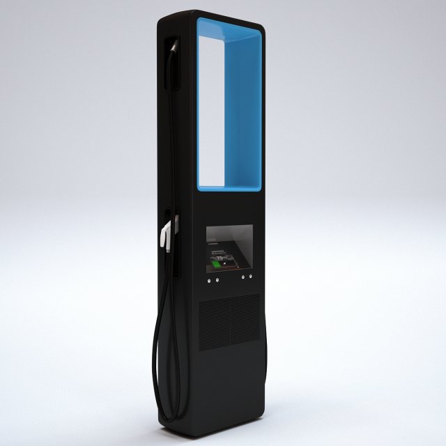 electric vehicle charging station efacec for electric cars 3D Model .c4d .max .obj .3ds .fbx .stl .blend