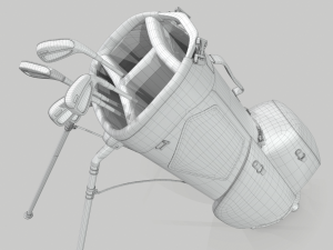 Titleist gray-green stadry golf bag plus Modèle 3D