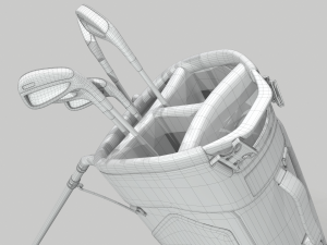 Titleist gray-green stadry golf bag plus Modèle 3D