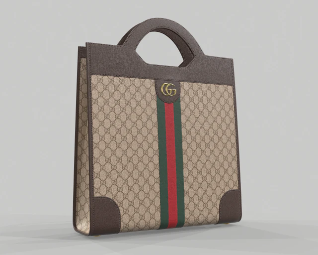 Ophidia gg top handle bag tote 3D Model .c4d .max .obj .3ds .fbx .stl .blend 