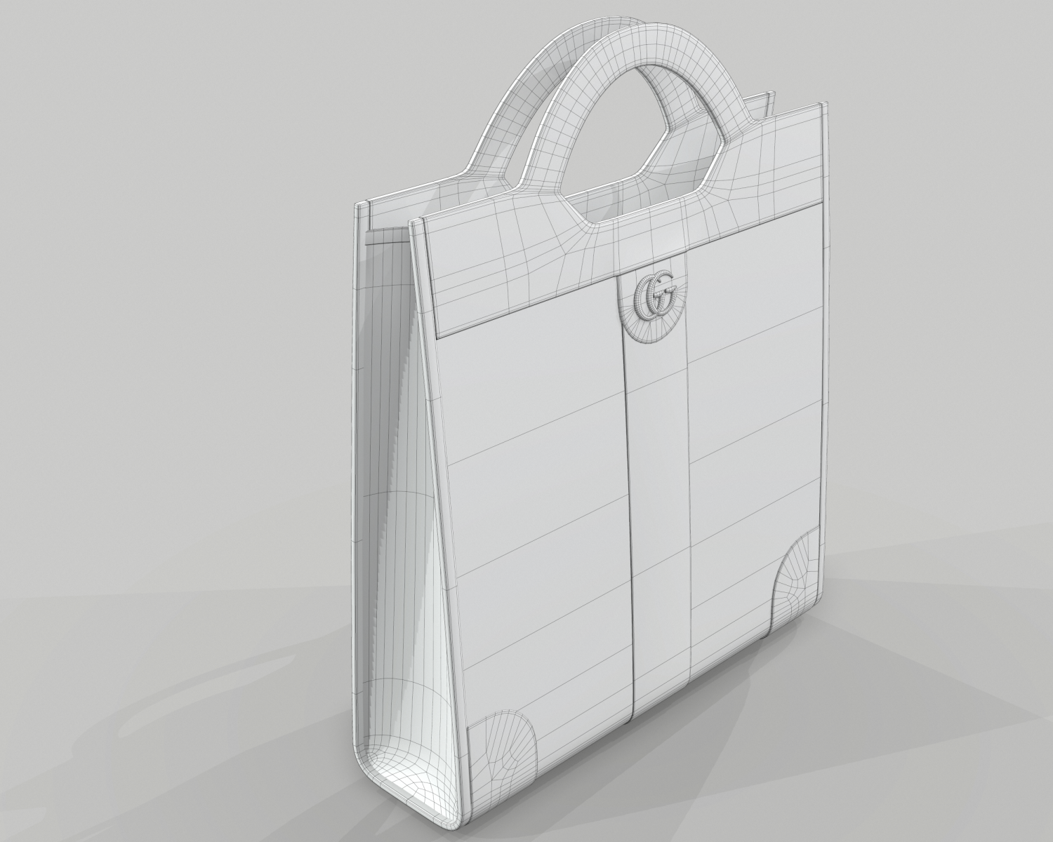 Chloe Medium Woody Tote Bag Low-poly 3D Model