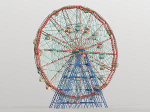 denos wonder wheel coney island carousel 3D Model