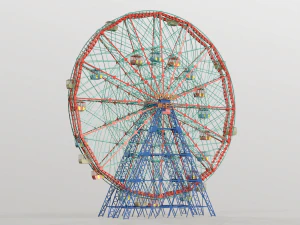 roda maravilha denos carrossel de coney island Modelo 3D