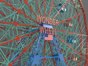 denos wonder wheel coney island carousel 3Dモデル