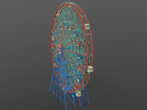 denos wonder wheel coney island carousel 3Dモデル