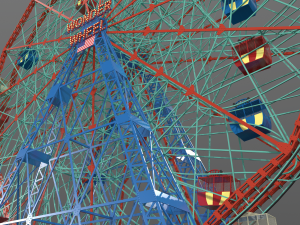 denos wonder wheel coney island carousel 3Dモデル