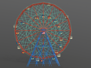 denos wonder wheel coney island carousel 3Dモデル