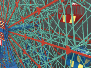 denos wonder wheel coney island carousel 3Dモデル