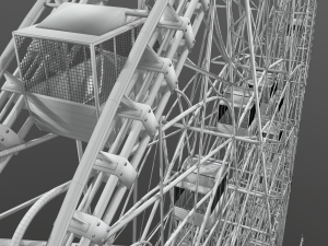 denos wonder wheel coney island carousel 3Dモデル