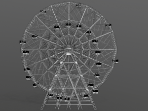 denos wonder wheel coney island carousel 3Dモデル