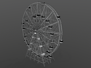 denos wonder wheel coney island carousel 3Dモデル