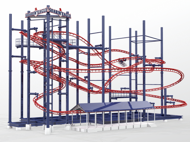 soarin eagle roller coaster 3D-Modell .c4d .max .obj .3ds .fbx .stl .blend 