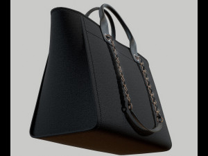 Canvas deauville tote shoper bag black 3D-Modell
