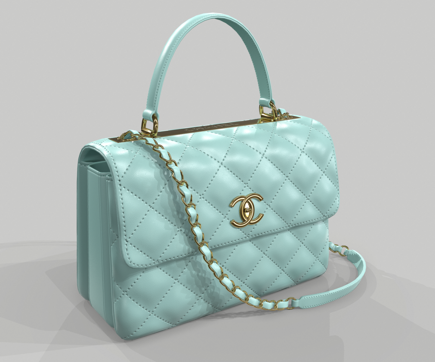 chanel small flap bag with top handle 3D Model in Giyim 3DExport