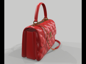 Small flap bag with top handle 3D Model
