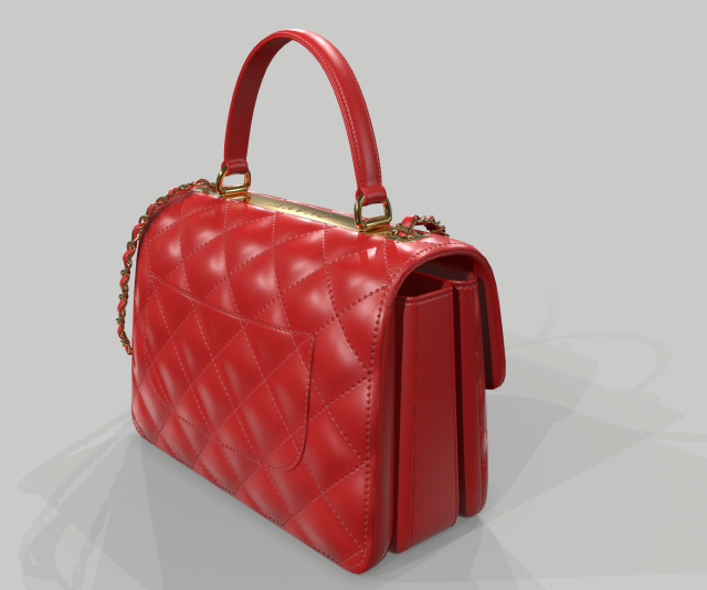 Chanel red 2025 top handle bag