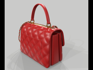 Small flap bag with top handle 3D Model