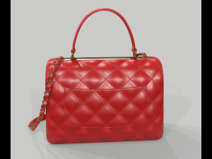 Small flap bag with top handle 3D Model