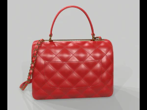 Small flap bag with top handle 3D Model