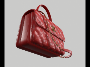 Small flap bag with top handle 3D Model
