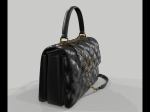 Small flap bag with top handle 3D Model