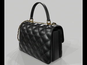 Small flap bag with top handle 3D Model