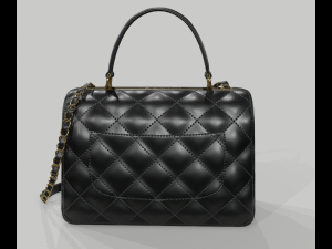 Small flap bag with top handle 3D Model