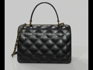 Small flap bag with top handle 3D Model