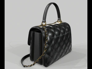 Small flap bag with top handle 3D Model