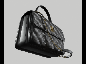 Small flap bag with top handle 3D Model