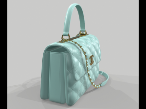 Small flap bag with top handle 3D Model