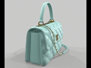 Small flap bag with top handle 3D Model