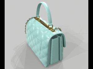 Small flap bag with top handle 3D Model