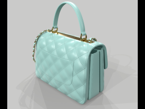 Small flap bag with top handle 3D Model