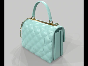Small flap bag with top handle 3D Model
