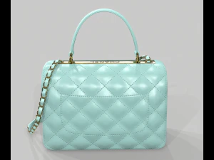 Small flap bag with top handle 3D Model