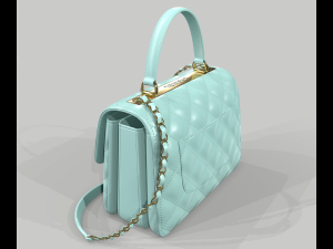 Small flap bag with top handle 3D Model