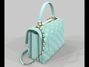 Small flap bag with top handle 3D Model