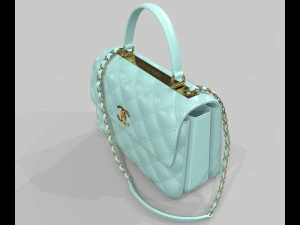 Small flap bag with top handle 3D Model
