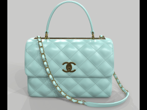Small flap bag with top handle 3D Model