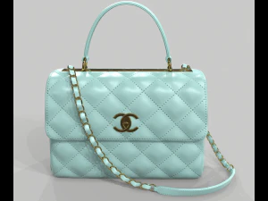 Small flap bag with top handle 3D Model