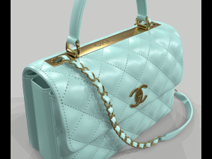 Small flap bag with top handle 3D Model