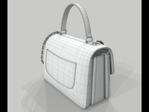 Small flap bag with top handle 3D Model